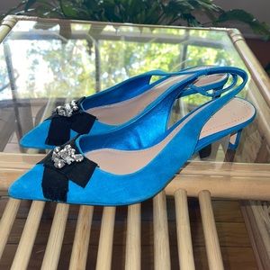 Zara Blue Kitten Heels